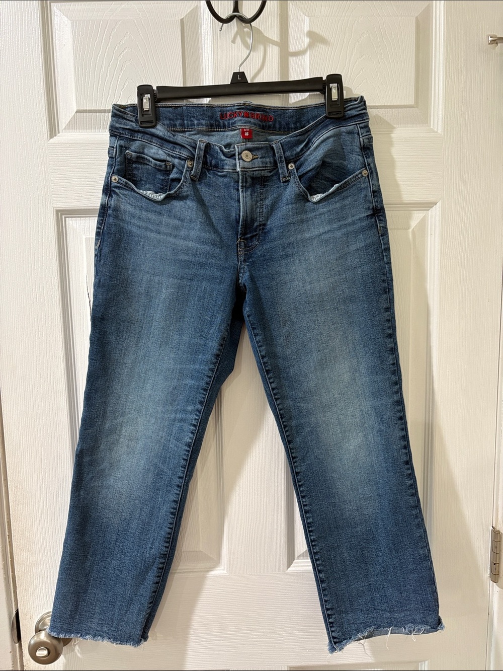 Lucky Brand Women's Cropped Straight Jeans - Medium Wash Blue sz 8/29